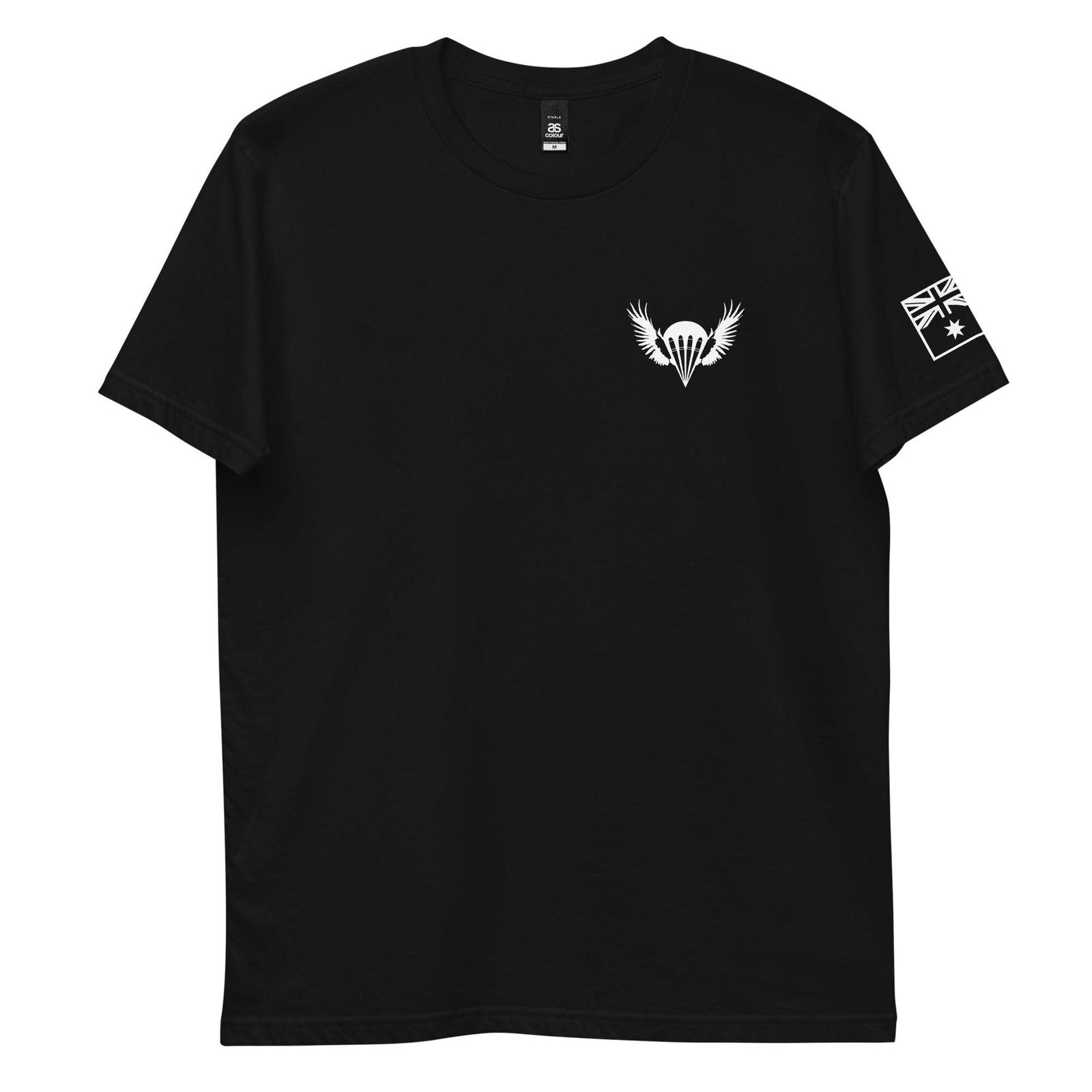 Airborne Customs T-Shirt, White Print-Airborne Customs