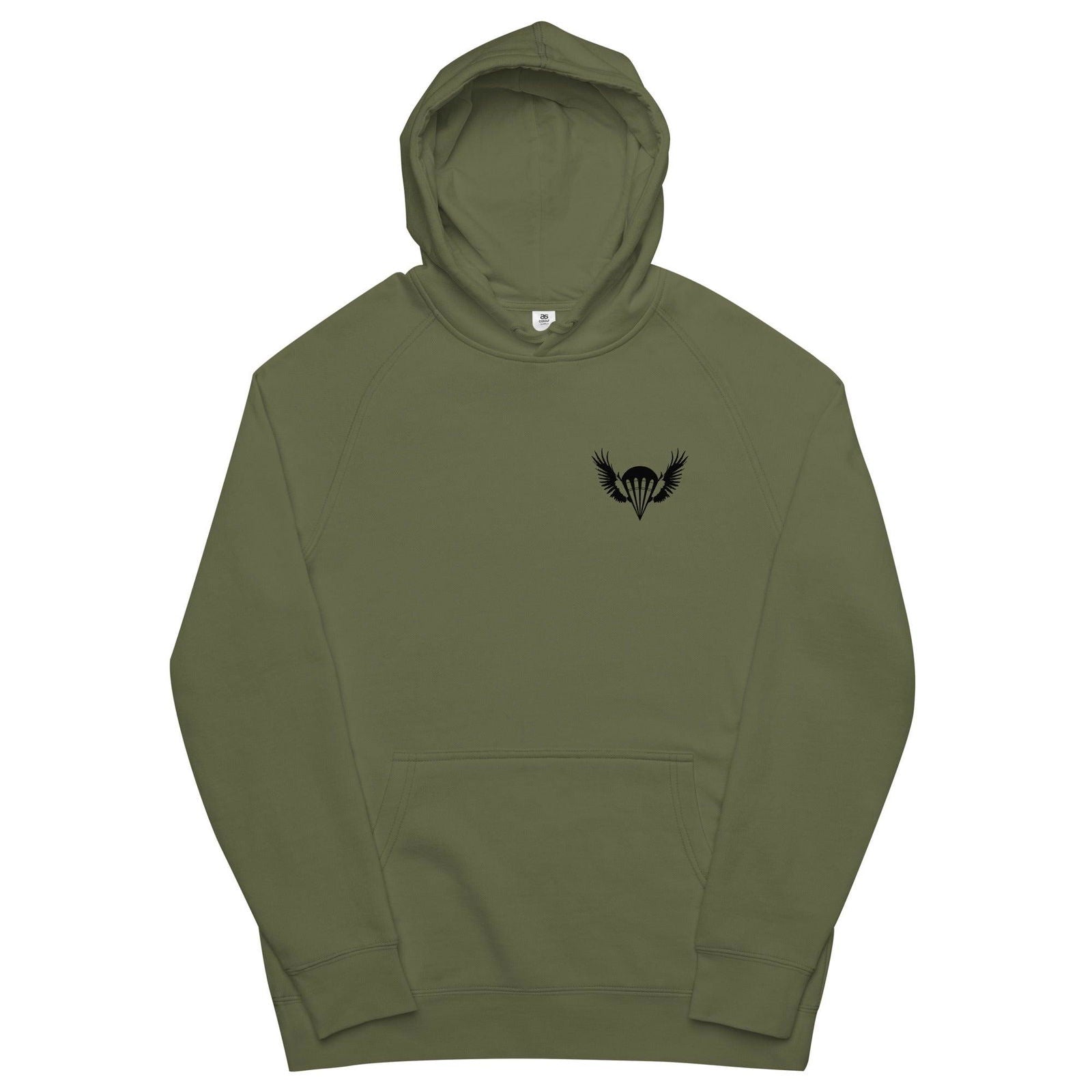 Airborne Customs Hoodie, Black Print-Airborne Customs