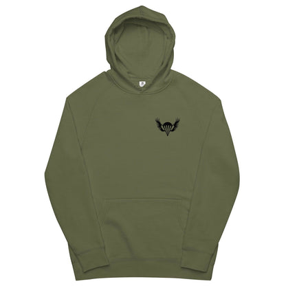 Airborne Customs Hoodie, Black Print-Airborne Customs