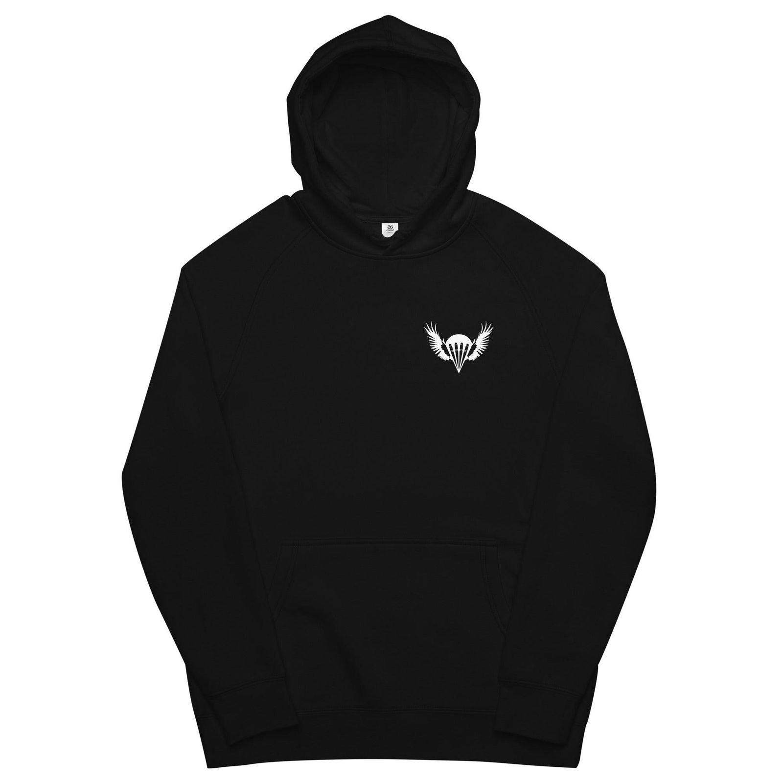 Airborne Customs Hoodie, White Print-Airborne Customs
