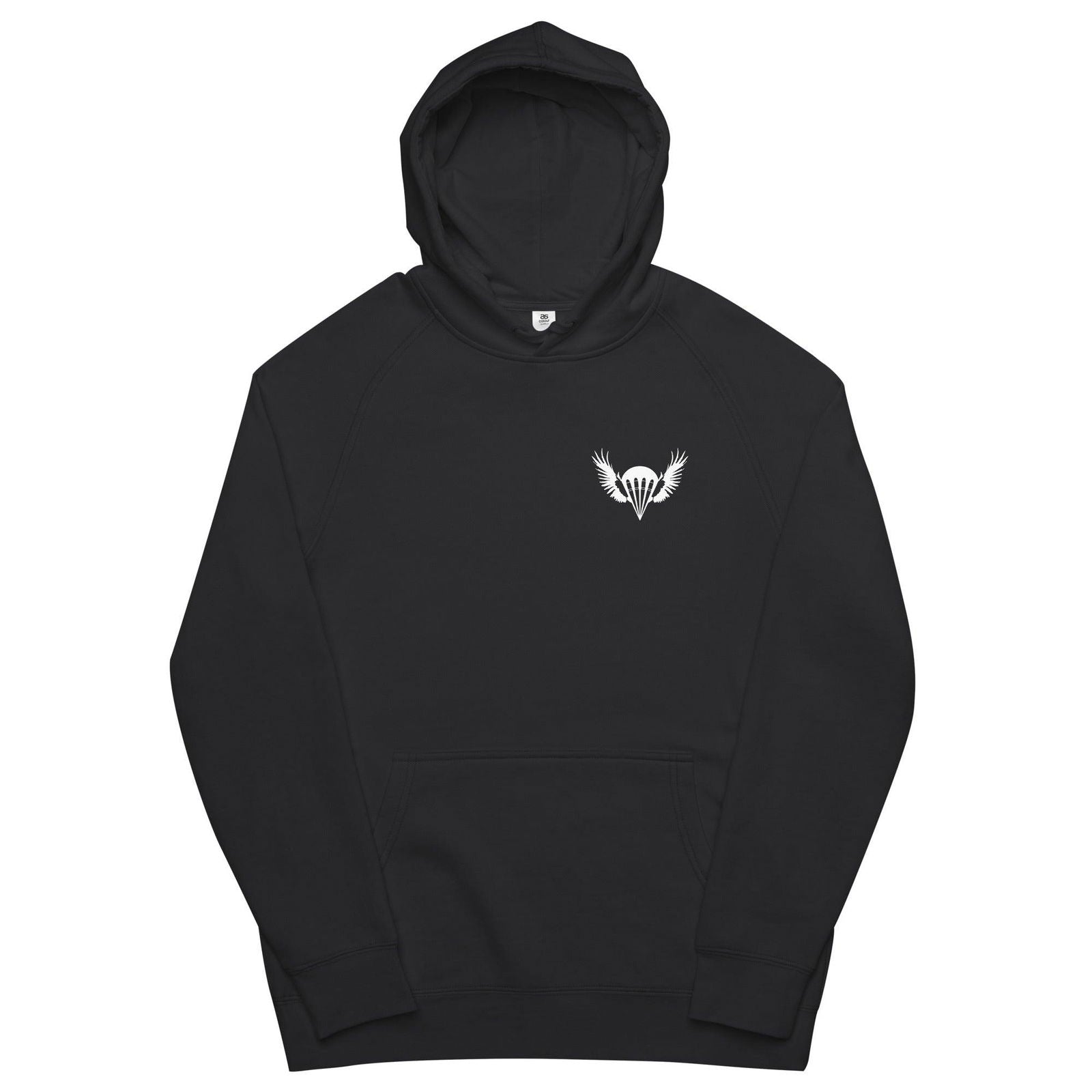 Airborne Customs Hoodie, White Print-Airborne Customs