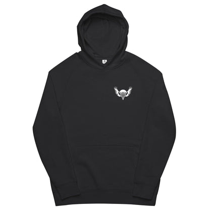Airborne Customs Hoodie, White Print-Airborne Customs