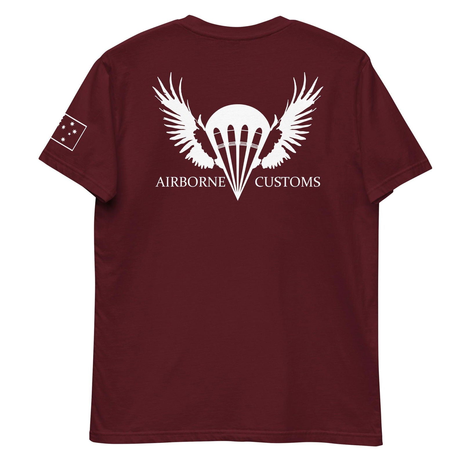 Airborne Customs T-Shirt, White Print-Airborne Customs