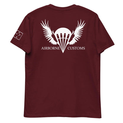 Airborne Customs T-Shirt, White Print-Airborne Customs