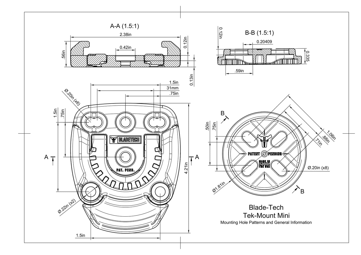 Tek-Mount Mini Receiver